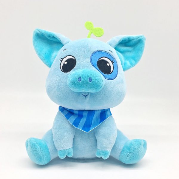 Furry Little Friends-Chatter Back-Blue Pig - Image 2