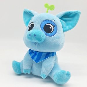 Furry Little Friends-Chatter Back-Blue Pig